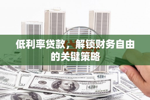 大寮低利率贷款，解锁财务自由的关键策略