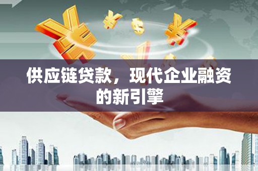 大寮供应链贷款，现代企业融资的新引擎