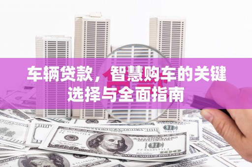 大寮车辆贷款，智慧购车的关键选择与全面指南