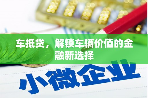 大寮车抵贷，解锁车辆价值的金融新选择