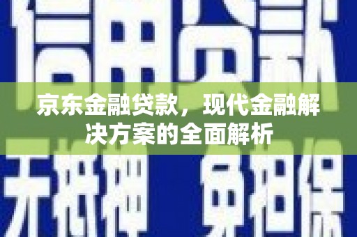 大寮京东金融贷款，现代金融解决方案的全面解析
