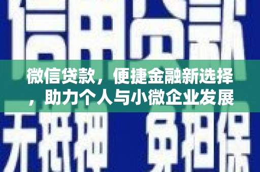 大寮微信贷款，便捷金融新选择，助力个人与小微企业发展