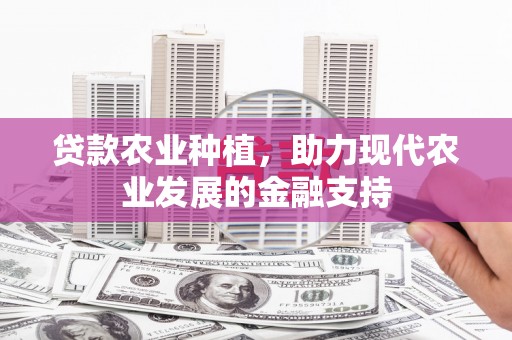 大寮贷款农业种植，助力现代农业发展的金融支持
